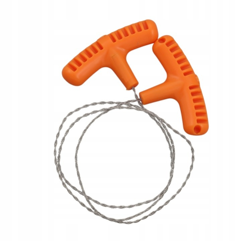 Fierastrau manual, camping, drumetii, supravietuire, lungime totala 73 cm, otel inoxidabil, portocaliu [15]