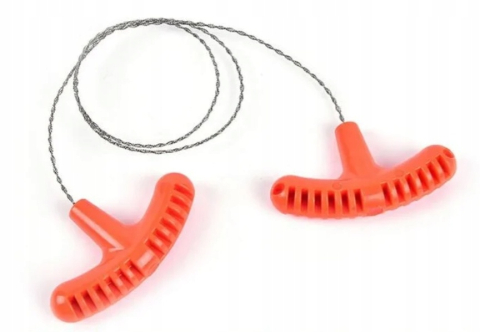 Fierastrau manual, camping, drumetii, supravietuire, lungime totala 73 cm, otel inoxidabil, portocaliu [17]