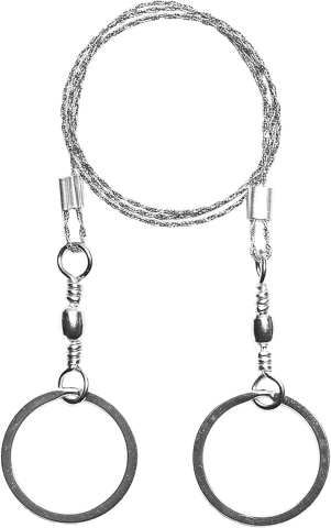 CASA & GRADINA - Fierastrau manual tip sarma din otel cu dinti micro, 60 cm, compact pentru camping si supravietuire