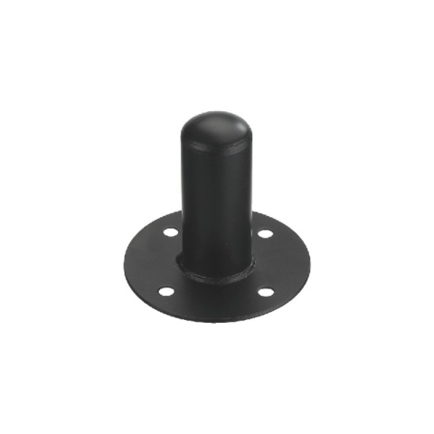 CASA & GRADINA - Flansa suport neagra pentru stativ boxa, metal, baza cu 4 orificii de fixare, montaj pentru incinte acustice si boxe profesionale
