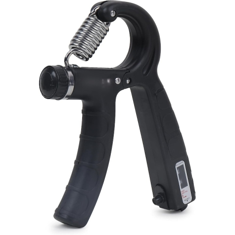 SPORT ȘI ACTIVITĂȚI - Flexor antebrat reglabil 5-60 kg, contor repetari, maner ergonomic antiderapant, otel, 16 x 9 x 2 cm, negru