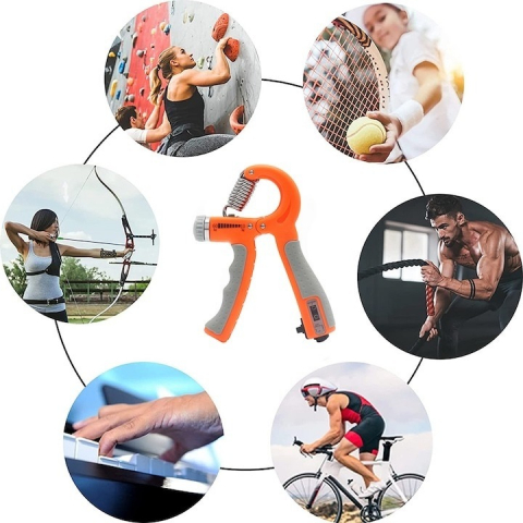 Flexor reglabil 10-60 kg,contor electronic, pentru antrenamentul incheieturilor si antebratului - Portocaliu [3]