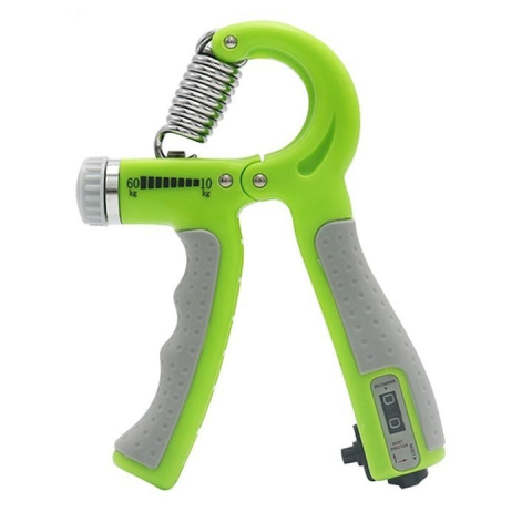 Fitness - Flexor reglabil 10-60 kg,contor electronic, pentru antrenamentul incheieturilor si antebratului - Verde