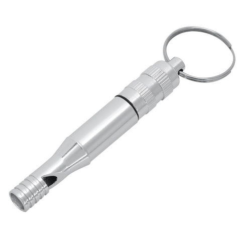 Fluier de supravietuire, multifunctional, designe detasabil, aliaj de aluminiu - Argintiu [1]