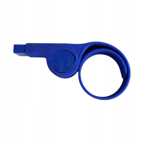 SPORT ȘI ACTIVITĂȚI - Fluier sport cu prindere pe mana, bratara silicon, sunet puternic, plastic rezistent, albastru