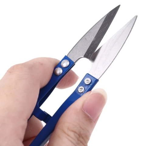 Foarfeca croitorie compacta albastra, 10.4 cm, lame otel inoxidabil, taiere precisa fire textile [1]