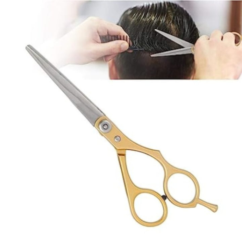 Foarfeca de tuns, otel inoxidabil, lungime 16 cm, auriu [7]