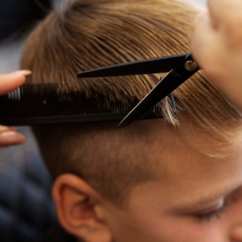 Foarfeca de tuns, otel inoxidabil, lungime 17 cm, maner ergonomic, negru [4]