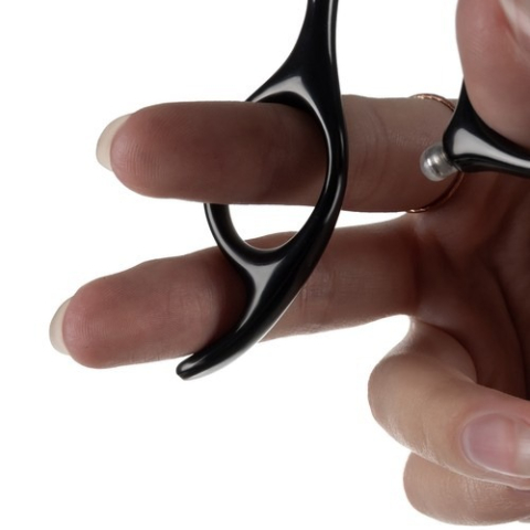 Foarfeca de tuns, otel inoxidabil, lungime 17 cm, maner ergonomic, negru [6]