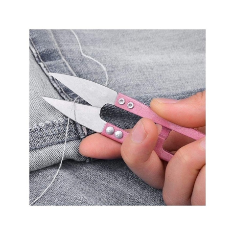 Foarfeca mini pentru ata 10 cm, taietor multifunctional din otel inoxidabil pentru croitorie, broderie, tricotaj si lucrari de finete [1]