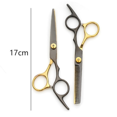 Foarfeca pentru filat, din inox, lungime 17 cm, negru/auriu [2]