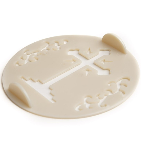 Forma rotunda pentru coliva, plastic, cu cruce, 18 cm [1]