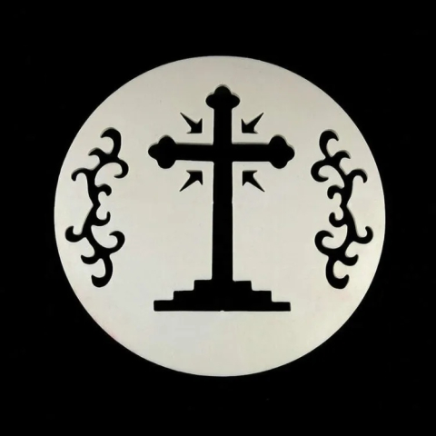 Forma rotunda pentru coliva, plastic, cu cruce, 18 cm [2]