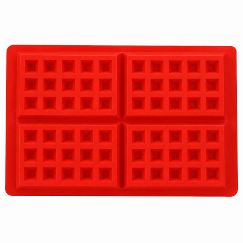 Forma Silicon Waffle Rosie, 27,7 x 18,4 cm, pentru 4 Gofre Dreptunghiulare [6]