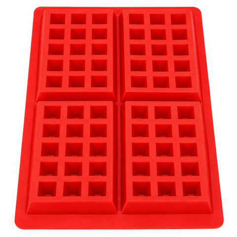 Forma Silicon Waffle Rosie, 27,7 x 18,4 cm, pentru 4 Gofre Dreptunghiulare [3]