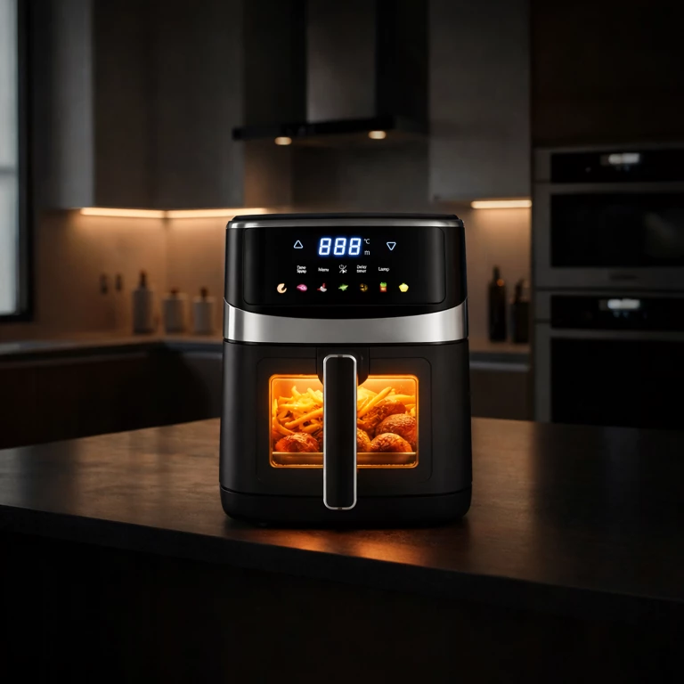 Friteuză cu aer cald 5L 1500W 8 programe puternice [2]