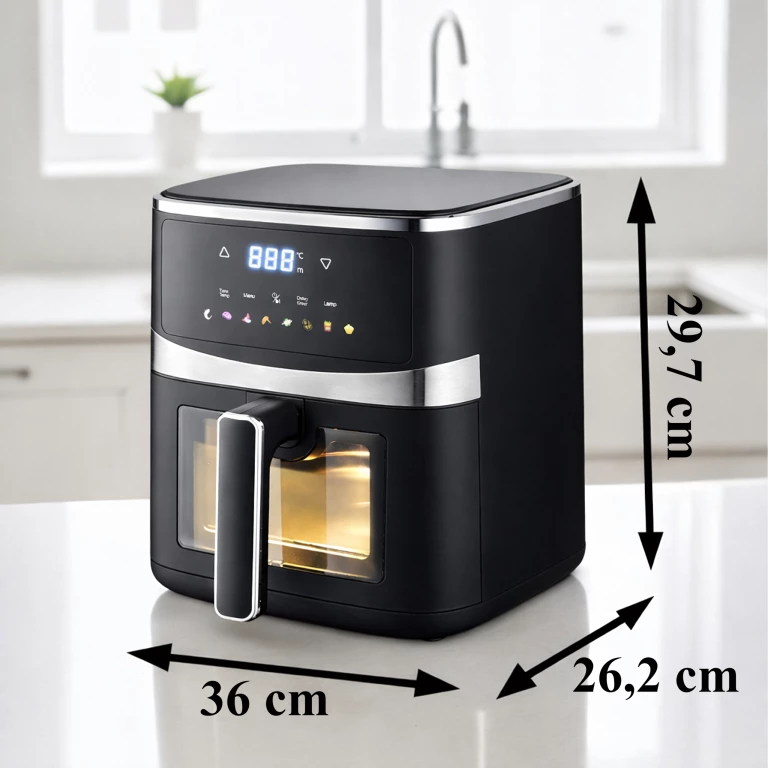 Friteuză cu aer cald 5L 1500W 8 programe puternice [7]