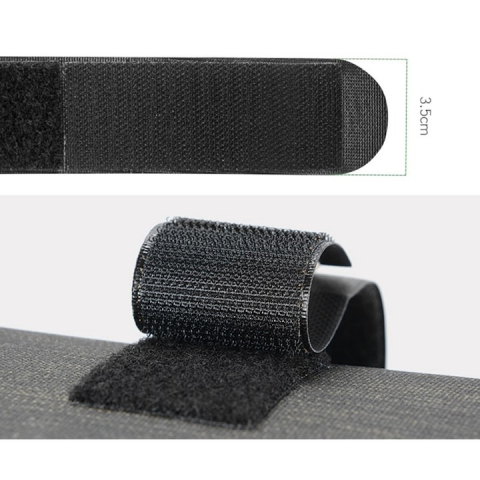 Geanta pentru bicicleta, fixare velcro, impermeabila, 8l, 40 x 23 x 6 cm, negru [2]