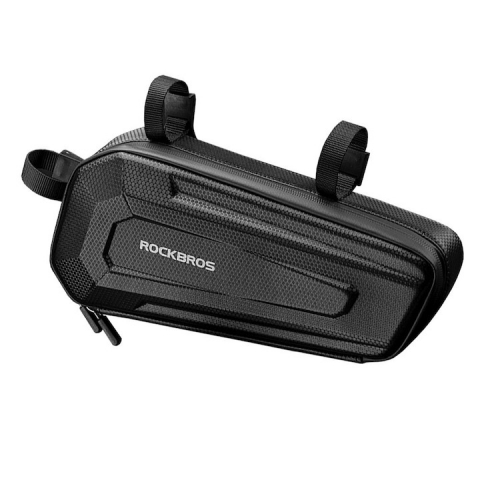 Ciclism - Geanta pentru bicicleta, prindere pe cadru, 2.5 l, impermeabila,  6 x 10 x 29 cm, negru