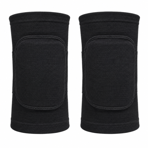 Accesorii fitness - Genunchiere negre marimea M 20.5 x 13.5 cm, set 2 bucati, bumbac cu burete