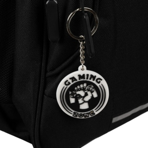 Ghiozdan rucsac scolar 45L, negru, cu breloc , dimensiuni 54x32x24cm [2]