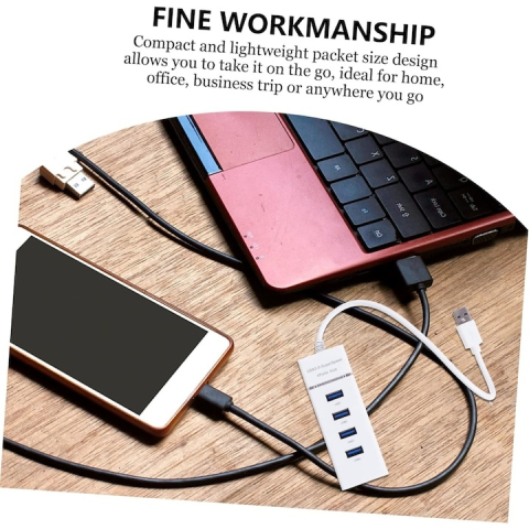 Hub USB 3.0 cu 4 porturi, Hi-Speed, alb – solutia compacta pentru conectivitate extinsa si transfer rapid de date [5]