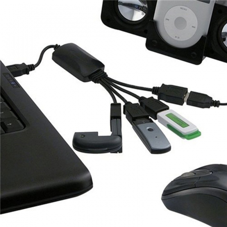 Hub port USB 4in1 cu 4 iesiri USB type A - Negru [2]