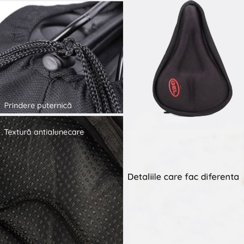 Husa pentru sa de bicicleta, 19.4 x 9.7 cm, nailon, negru [3]