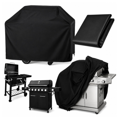 Husa protectie gratar neagra 145 x 61 x 117 cm, prelata impermeabila [2]