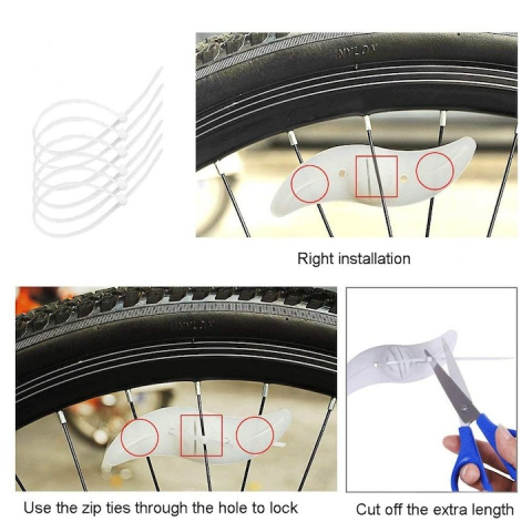 Iluminat LED decorativ, pentru spite de bicicleta - rosu [2]
