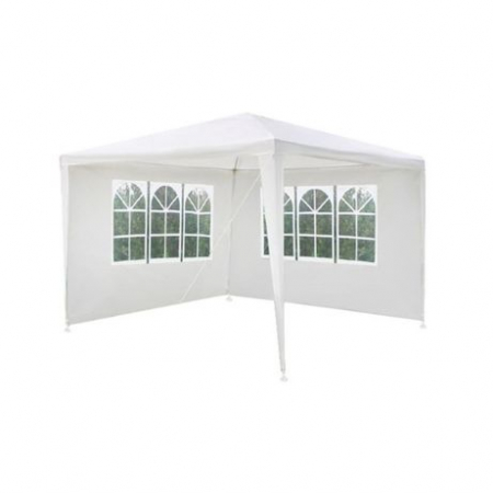 Perete pavilion din polietilena cu fereastra, 295x195 cm - Alb [4]