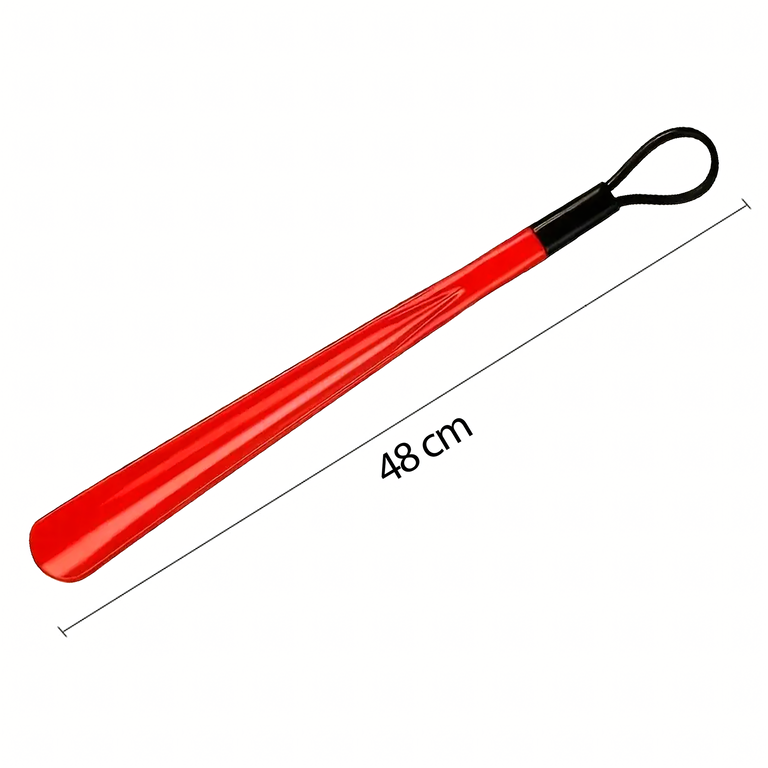 Incaltator rosu 48 x 5 cm, lung din plastic, cu maner pentru agatare, accesoriu practic pentru incaltaminte [6]