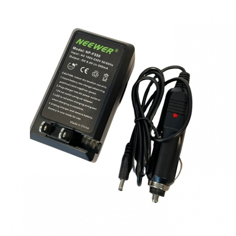 Becuri & Accesorii - Incarcator Neewer pentru acumulator Sony NP-F970 F550/F750/F960 si alte baterii compatibile, incarcator auto inclus