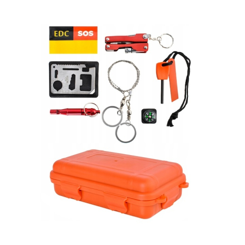 Instrumente multifunctionale de supravietuire in caz de urgenta, 7 in 1 – kit compact pentru camping, drumetii si aventuri in natura