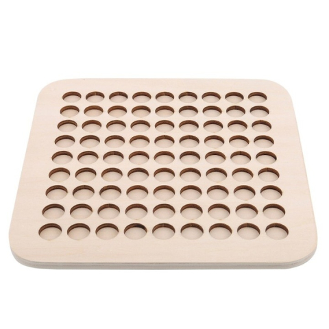 Joc educativ cu tabla inmultirii din lemn, 81 piese colorate, joc interactiv pentru invatarea matematica, dezvoltarea gandirii si coordonarii [4]