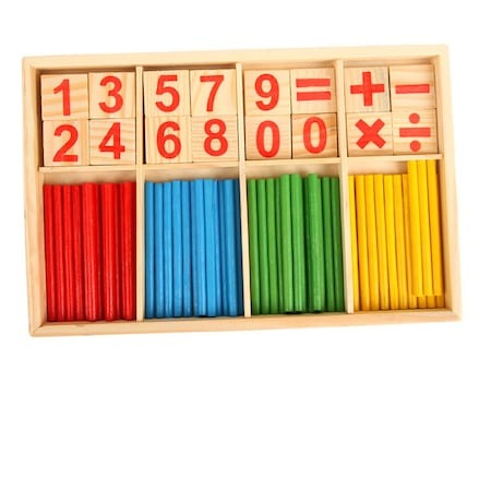 Jucării educative - Joc educativ de matematica pentru copii, adunare, scadere, inmultire, impartire - Multicolor