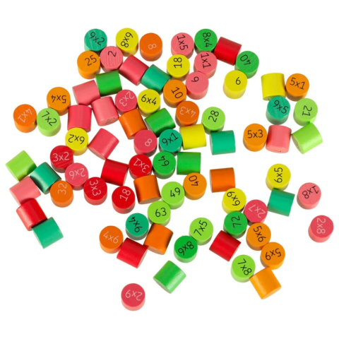 Joc educativ din lemn tabla inmultirii + betisoare de numarat colorate, set invatare matematica copii, dezvoltare logica [1]