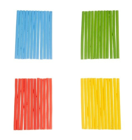 Joc educativ matematic din lemn cu betisoare colorate, numere si simboluri, 72 piese pentru invatare interactiva [2]