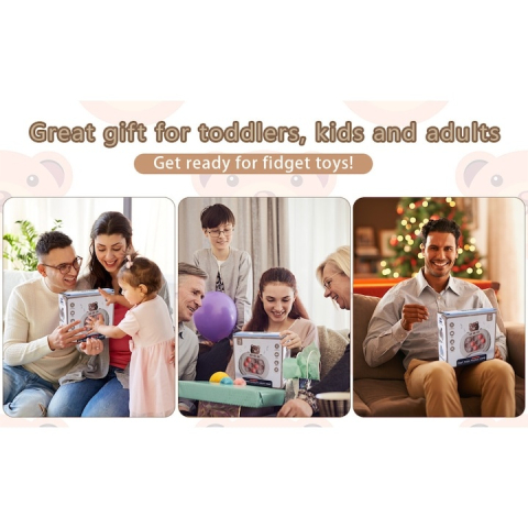 Joc electronic educativ pentru copii, Pop It Maxlife MXPS-100, 4 functii interactive, lumini si sunete, model Ursulet Alb-Maro – jucarie portabila pentru dezvoltarea atentiei si coordonarii [3]