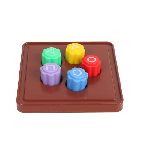Joc Gonggi maro 7.2 x 7.2 cm din plastic cu 5 piese colorate [1]