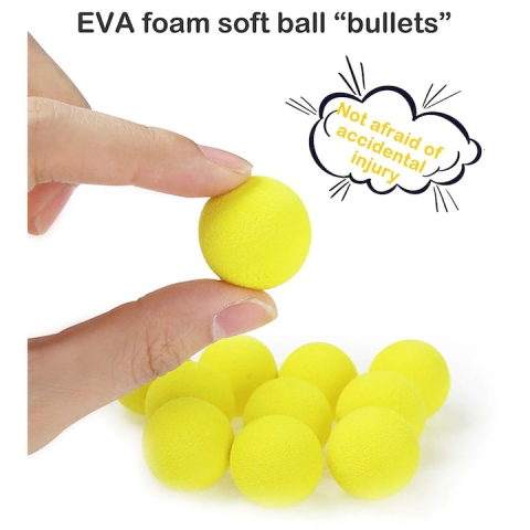 Joc interactiv de tras la tinta pentru copii, ratoi XXL cu ecran LED pentru scor, 1 pusca si 10 bile din spuma, functionare cu aer, dezvoltarea coordonarii si competitiei, multicolor [5]