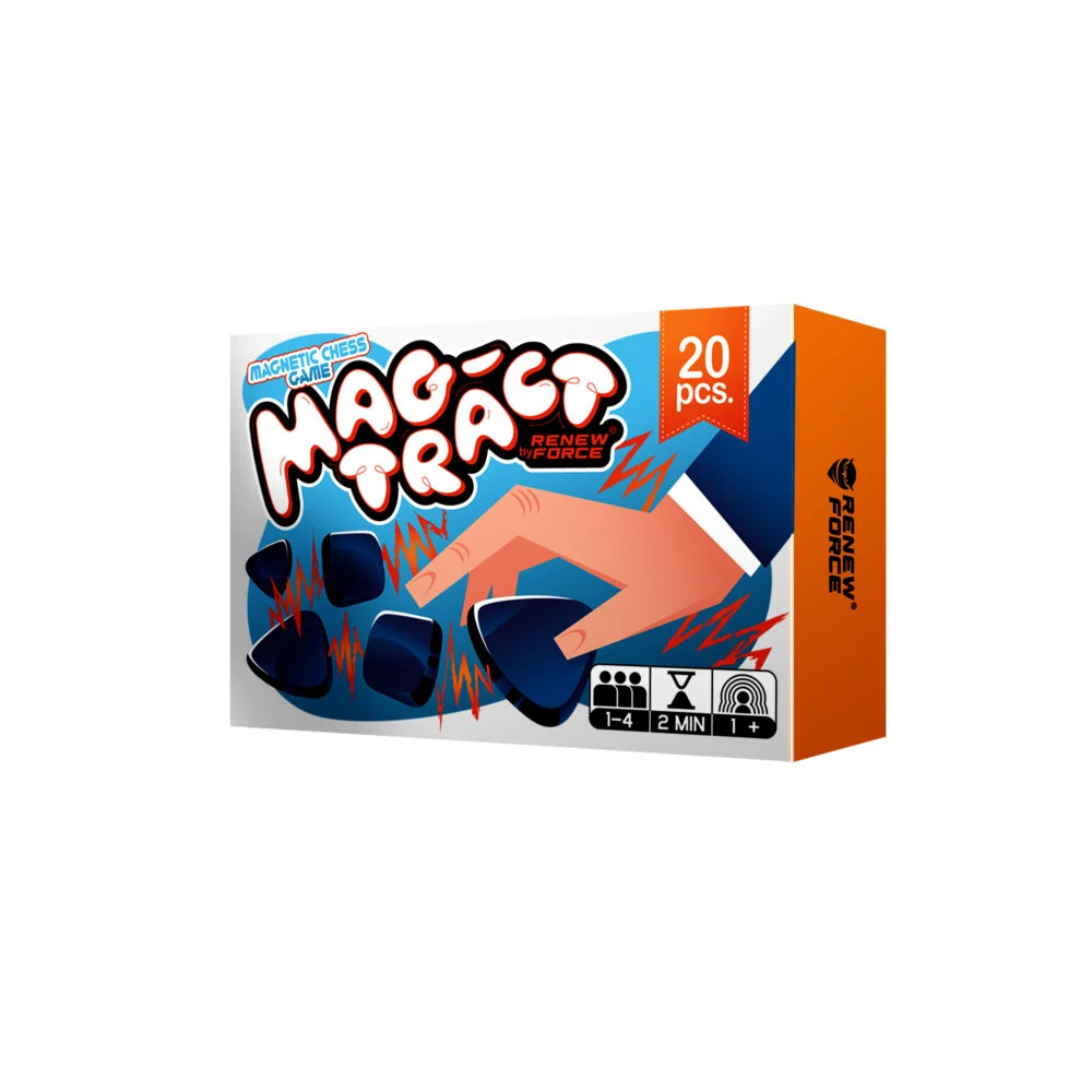 Joc magnetic de strategie cu 20 piese, pentru 1-4 jucatori, pietre magnetice, snur delimitare si sac de depozitare, negru [5]