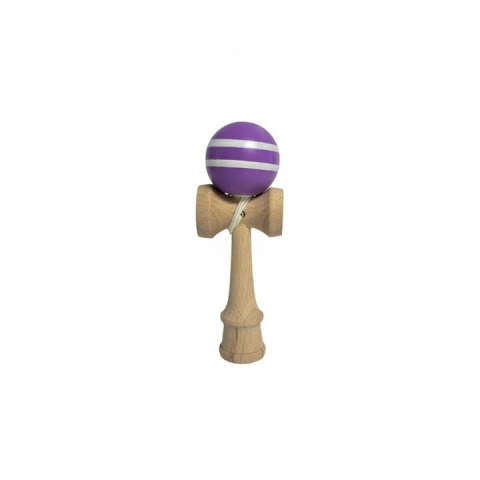 Joc mini Kendama multicolor 12 cm din lemn, bila cu snur [1]
