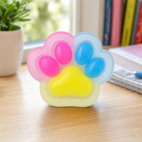 Jucarie antistres squishy multicolor 8.5 x 7.5 x 3 cm, forma labuta, 75 g [2]