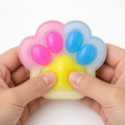 Jucarie antistres squishy multicolor 8.5 x 7.5 x 3 cm, forma labuta, 75 g [3]