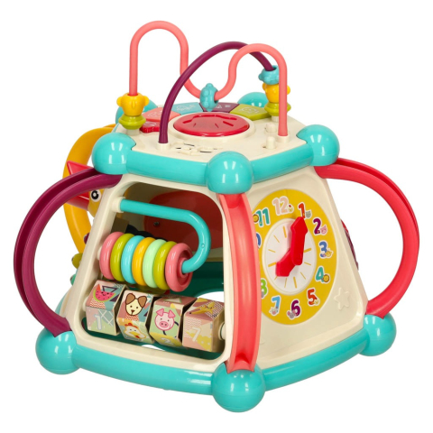Jucarie educativa, tip cub, 7 in 1, functii multiple, plastic, 26 cm x 26 cm x 21 cm, multicolor [8]
