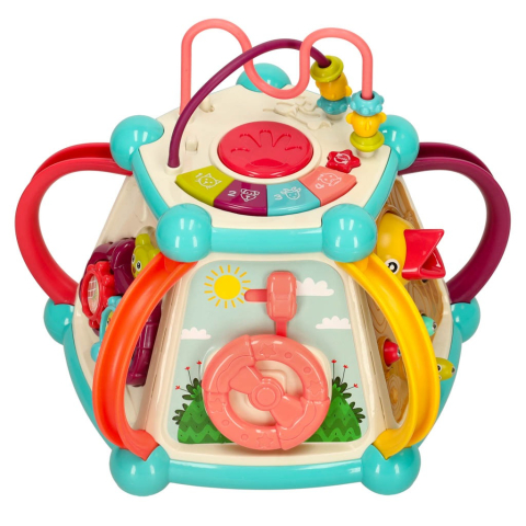 Jucarie educativa, tip cub, 7 in 1, functii multiple, plastic, 26 cm x 26 cm x 21 cm, multicolor [4]