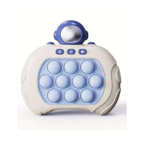 Alte jucarii copii - Jucarie interactiva antistres cu sunete si lumini Pop-It Blue Astronaut – joc electronic de indemanare si relaxare pentru copii si adulti
