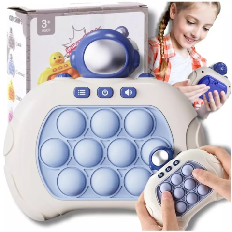 Jucarie interactiva antistres cu sunete si lumini Pop-It Blue Astronaut – joc electronic de indemanare si relaxare pentru copii si adulti [10]