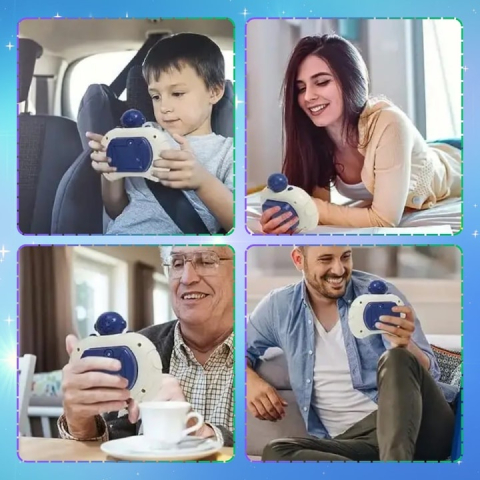 Jucarie interactiva antistres cu sunete si lumini Pop-It Blue Astronaut – joc electronic de indemanare si relaxare pentru copii si adulti [9]